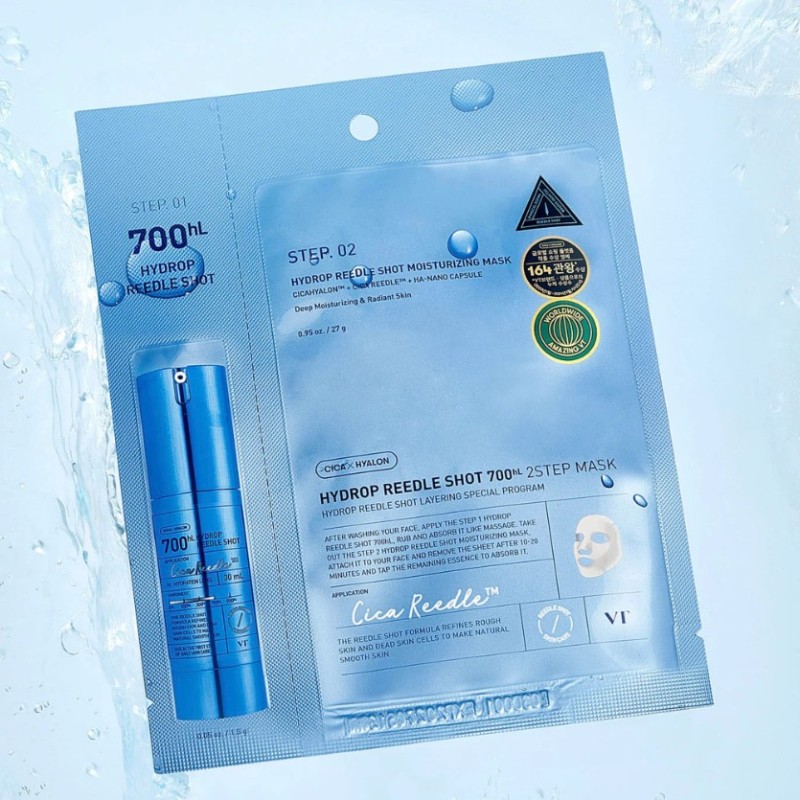 VT Cosmetics Hydrop Reedle Shot 700hL 2Step Mask